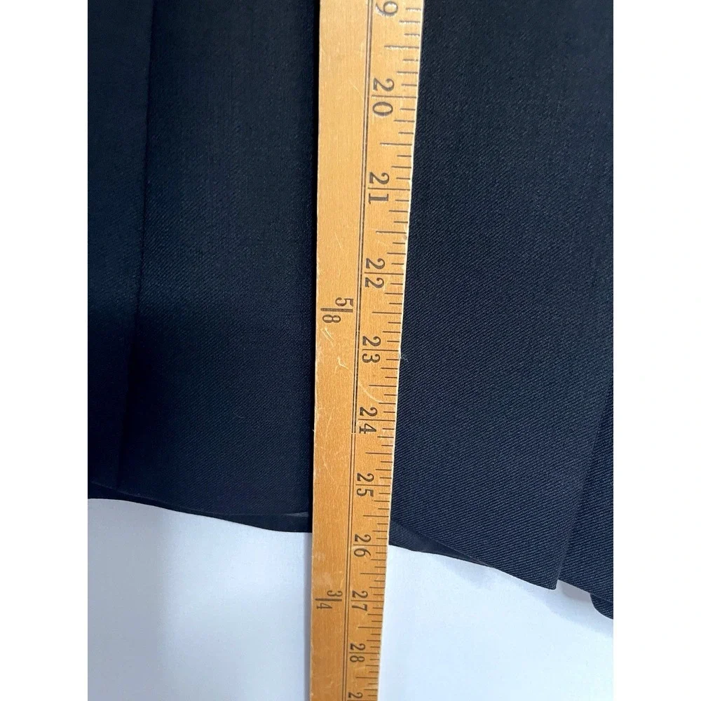 J.Crew Womens 100% Wool Blazer Sz 6 Black Business Casual Minimalist Career Wear